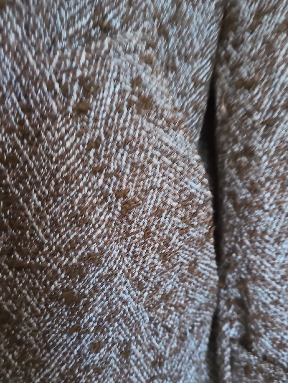 Banana Republic Blue Herringbone Tweed Funnel Neck Jacket - M - Picture 7 of 14